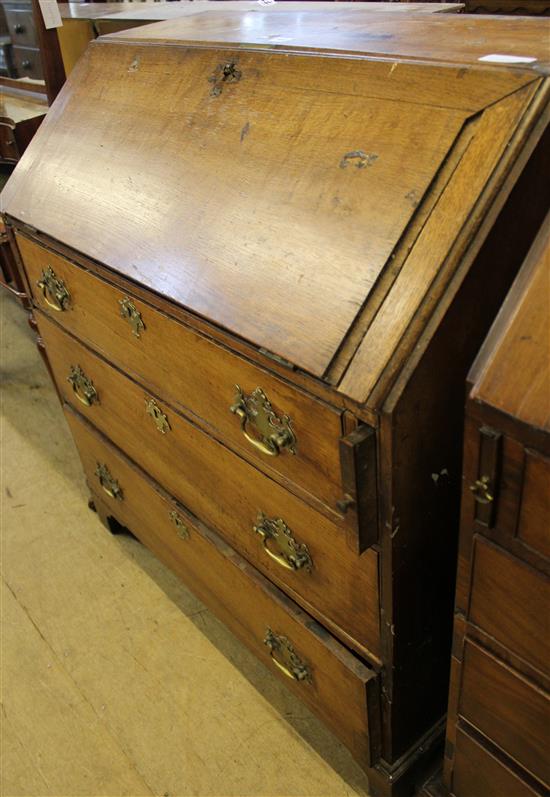 George III oak bureau